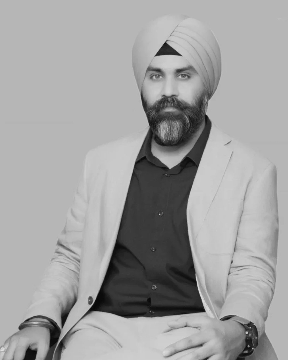 Portrait of Palvinder Singh Bharjiya, founder of The Resignation Consultant